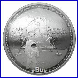 50th Anniversary Apollo 11 Moon Landing 2019 $25 Convex Fine Silver Coin Rcm