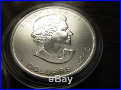 (5) Canada Wildlife Series 1oz. 9999 Silver Coins 2011, (2)12, & (2)13