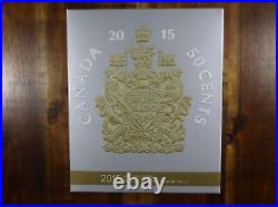 5 Oz Silver 99.99%, 2015 Canada Big Coin Series, Coat of Arms, 62.25 mm, COA