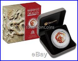 Australia 2012 Perth ANDA Coin Show Special Dragon $2 2 Oz Pure Silver Color