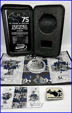 Batman 75th Anniversary 2 oz. Fine Silver Coin Mintage 7,500 (2014)
