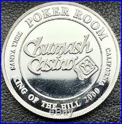 Black Hawk Chumash Casino Poker Room 1 oz. 999 Fine Silver Art Coin (4116)