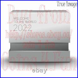 Born in 2022 Welcome to the World Baby Feet $10 Pure Silver Coin in Gift Box