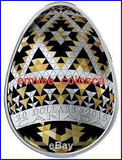 CANADA 2019 Vegreville Ukrainian Pysanka Silver Egg Shaped Coin