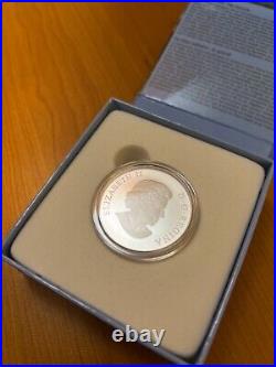 CANADA LARGE PURE SILVER 99.99 BEAUTIFUL Original $100, PROOF 2014 Coin