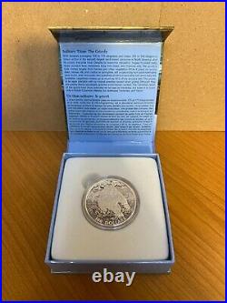 CANADA LARGE PURE SILVER 99.99 BEAUTIFUL Original $100, PROOF 2014 Coin
