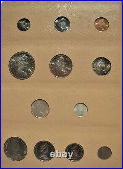 CANADA Type Set in Dansco Album 1859-1973 Incl. Large Silver 70 Coins