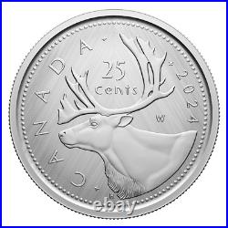 CARIBOU W Winnipeg Mint Mark 2024 CANADA 1oz. 9999 Pure Silver 25c Coin