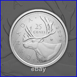 CARIBOU W Winnipeg Mint Mark 2024 CANADA 1oz. 9999 Pure Silver 25c Coin