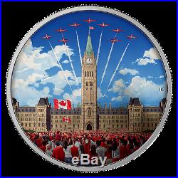 CELEBRATING CANADA DAY PHOTO-LUMINESCENT 2017 2 oz Pure Silver Coin RCM