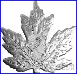 CUT OUT MAPLE LEAF Colored Silver Coin 20$ Canada 2016