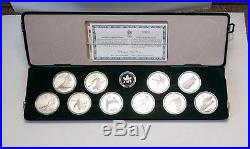 Calgary 1988 Winter Olympic 10 Coin Set Sterling Silver