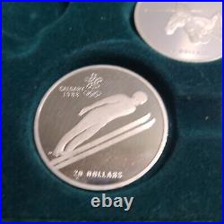 Calgary Olympic 1988 1987 1986 10 Coin $20 Silver Dollar Set