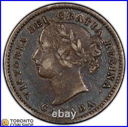 Canada 1858 10 Ten Cents Silver Coin First Year VF/EF
