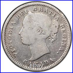 Canada 1872-H 10 Cents Dime Silver Coin Scratch