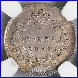 Canada 1899 5 Cents Silver Coin NGC MS-62