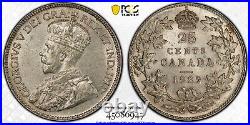 Canada 1929 25 Cents Silver Coin PCGS MS 61