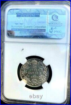 Canada, 1931, 25 Cent, Great Silver coin, NGC AU-58, Undergraded Key year coin