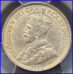 Canada 1936 Dot 25 Cents Silver Coin KM #24a PCGS Cleaned AU Details