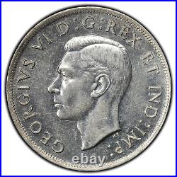 Canada 1945 $1 Silver Dollar Coin Light Hairlines