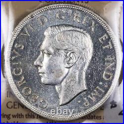 Canada 1946 $1 Silver Dollar Coin ICCS MS-62