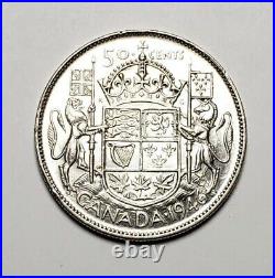 Canada 1946 Design Hoof In 6 Variety Silver 50 Cents Half Dollar Coin