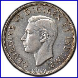 Canada 1947 Blunt 7 $1 Dollar Silver Coin