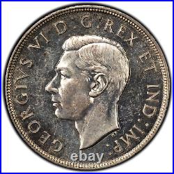 Canada 1947 Blunt 7 $1 Silver Dollar Coin