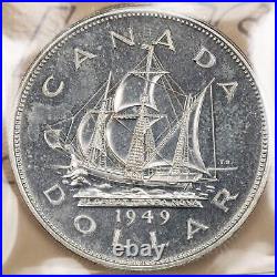 Canada 1949 $1 Silver Dollar Coin ICCS MS-66