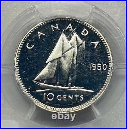Canada 1950 10 Cents Silver Coin PCGS SP-66 Ex Cornerstone Collection