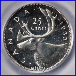 Canada 1950 25 Cents Quarter Silver Coin PCGS SP-66