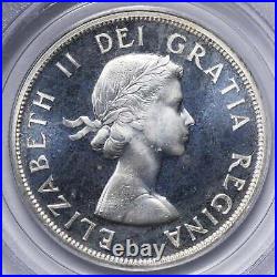 Canada 1958 $1 Silver Dollar Coin PCGS PL-67