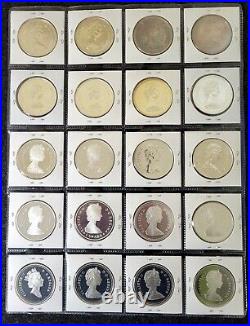Canada 1971 1990 Specimen & Proof 20 Coin Silver Dollar Collection