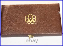 Canada 1976 Olympics 28 Pc. $5 & $10 Coin Set. 925 Sterling Silver With Box