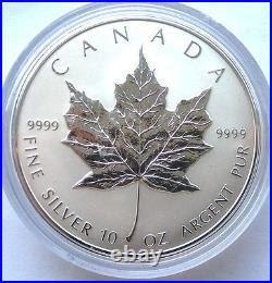 Canada 1998 10th Anniversary Maple Leaf 50 Dollars 10oz Silver Coin