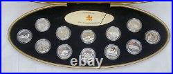 Canada 1999 Millennium 25 Cent Sterling Silver Proof 12 Coin Set