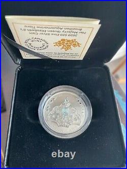 Canada 1oz Silver Coin, Aquamarine Tiara, Swarovski low mintage
