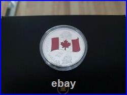 Canada 2005 Limited Edition Silver Coin Flag