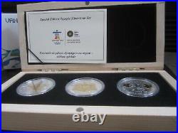 Canada 2010 Vancouver Olympic Silver Coin Set Special Edition 3-coin