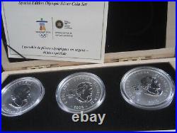 Canada 2010 Vancouver Olympic Silver Coin Set Special Edition 3-coin