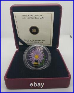 Canada 2012 $20 Aster and Glass Bumble Bee. 9999 Silver Proof Coin