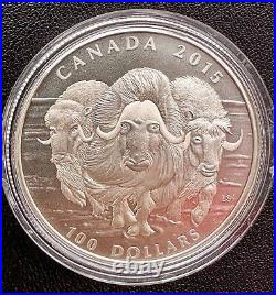 Canada 2013-2016 $100 for $100 99.99 Silver Coin 4 Coins SET