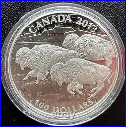 Canada 2013-2016 $100 for $100 99.99 Silver Coin 6 Coins SET