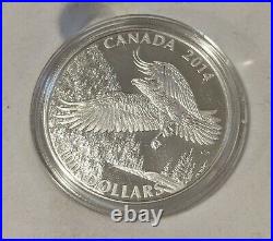 Canada 2014 100 Dollar 999 Silver Coin Bald Eagle