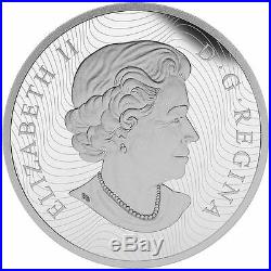 Canada 2015 50$ MAPLE LEAF Hologram 5 Oz Silver Coin Lustrous Maple Leaves RAR