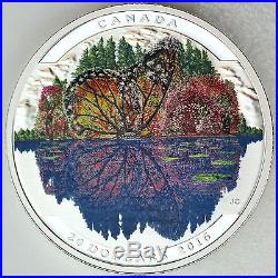 Canada 2016 $20 Landscape Illusion Butterfly 1 oz Pure Silver Color Proof Coin