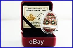 Canada 2016 20$ Traditional Ukrainian Pysanka Egg Shape Silver Coin COA 0001