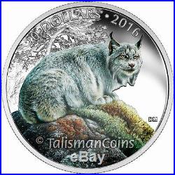 Canada 2016 Iconic Animals #11 Canadian Lynx $20 Silver Proof in 5 Coin Case Box