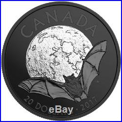 Canada 2017 20$ Nocturnal By Nature The Little Brown Bat 1 Oz Silver Coin 2
