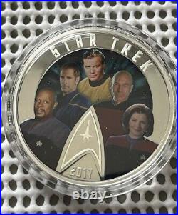 Canada 2017 $30 Star Trek Five Captains. 9999 Silver Proof Coin